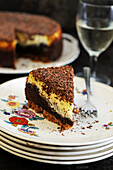 Chocolate tiramisu cheesecake