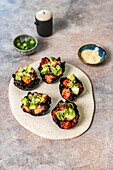 Lachs-Avocado-Sushi-Schälchen aus dem Air Fryer