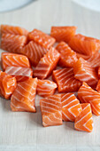 Salmon cubes