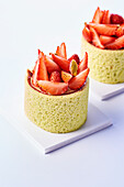 Pistachio strawberry roll