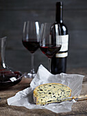 Bleu d'Auvergne and red wine
