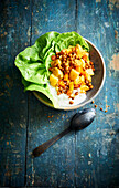 Hearty salad with chickpeas