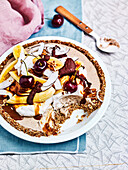 Coconut and banana split pie