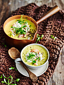 Creamy corn and crab soup