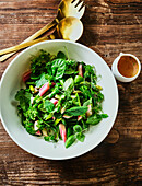 Asparagus and rhubarb salad with herbs