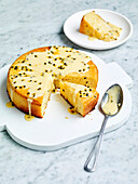 Passion fruit buttermilk cake