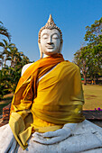 Thailand, Ayutthaya. Wat Phra Si Sanphet. Buddha-Statuen.