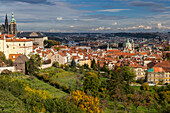 Autumn viewpoint over Prague, Czech Republic