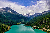 Italy, Stelvio National Park, Val Martello (Martello Valley) artificial lake