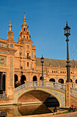 Seville, Spain. Plaza de Espana. It was built in 1928 for the Ibero-American Exposition of 1929