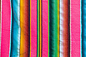 Loreto, Baja California Sur, Mexico. Colorful traditional blanket.