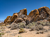 Rockpiles of the Alabama Hills served as a setting for hundreds of cowboy movies from the 1930's to the 1950's.