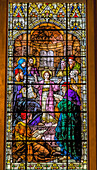 Junger Jesus predigt Glasmalerei Gesu Kirche, Miami, Florida. Erbaut 1920er Jahre Glas von Franz Mayer.