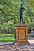 Vereinigte Staaten, South Carolina, Charleston. Statue von George Washington
