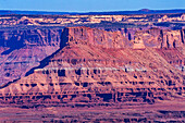 Red Rock Canyons Aussichtspunkt, Canyonlands National Park, Moab, Utah. Grüner Canyon.