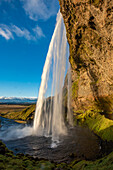 Seljalandsfoss Waterfall is a tourist icon in southern Iceland.