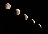 Die Phasen der Mondfinsternis, 2021, New Mexico