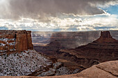 USA, Utah. Stormy canyons from the Bighorn Overlook trail at Dead Horse State Park.
