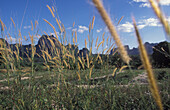 Karst limestone mountains from Krabi to Ao Nang, Southern Thailand.