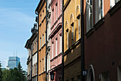 Business areas on the doorstep of the Old Town district of Warsaw, Poland
