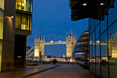 Tower Bridge, More Place And City Hall, London, Uk