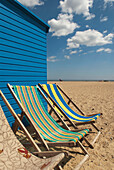 Deckchairs On The South Beach, Great Yarmouth, Norfolk, England, United Kingdom