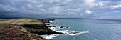 Panoramic shot of the rugged North Cornish Coast, Cornwall, England, UK.