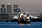 Canary Wharf, Thames Barrier, O2, London, Uk