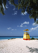 Life Guard Tower On Miami Beach Near Oistins, Barbados; Barbados