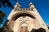 Fassade der San Andres Kirche, Elciego, Baskenland, Spanien