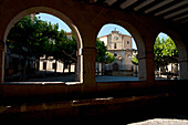 Arches On The Main Square In Elciego, Basque Country, Spain