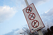 Forbidden Sign In A Park In Sulaymaniyah, Iraqi Kurdistan, Iraq