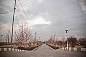 Parkszene in der Abenddämmerung in Sulaymaniyah, Irakisch-Kurdistan, Irak