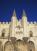Entrance Area Of The Palais Des Papes (Palace Of The Popes) In The Early Evening, Avignon, France.