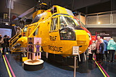 United Kingdom, England, Cornwall, National Maritime Museum; Falmouth, Rescue helicopter exhibit