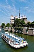 Frankreich, Blick auf Seine und Notre Dame; Paris