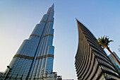 United Arab Emirates, View of Burj Khalifa hotel; Dubai