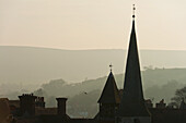 England, East Sussex, Town skyline; Lewes