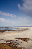England, Channel Island, Jersey, from La Pulete; St Ouen's Bay, View of St Ouen's Bay