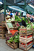 Obst und Gemüse im Verkauf auf dem Mercado De San Telmo, San Telmo, Buenos Aires, Argentinien