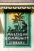 Mustique Community Library, Insel Mustique, St. Vincent und die Grenadinen, Westindien