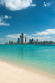 Beach Across The Bay From The Main Skyline Of Abu Dhabiabu Dhabi, United Arab Emirates