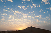 UAE, Sand dunes at dusk; Dubai