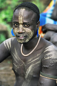 Portrait of Mursi tribal man. Makki / South Omo / Southern Nations, Nationalities & People's Region (Ethiopia).