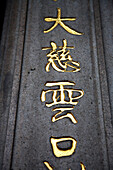 Schriftzug am Longshan-Tempel Taipei Taiwan
