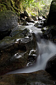 Waterfall in maokong tea growing area Taiwan