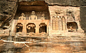 Statues Of Jain Gods Gwalior Madhya Pradesh India