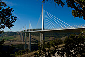 Europa, Frankreich, Aveyron, Millau, Hängebrücke