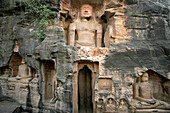 Statues Of Jain Gods Gwalior Madhya Pradesh India