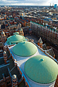 Uk, England, London, Victoria, Westminster Cathedral Domes From Above